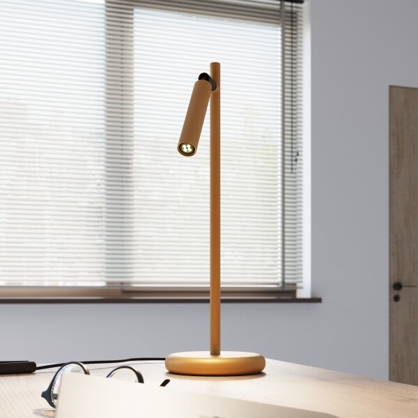 Sollux SL.1470 - Stolní lampa PASTELO 1xG9/8W/230V zlatá
