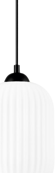 Lustr na lanku HARMA 1xE27/15W/230V pr. 14 cm bílá/černá