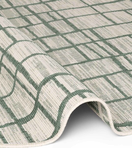 Ted Baker, Kusový koberec Ted Baker Haringey 106389 Green White kruh, 160x160, zelená, chodba / předsíň