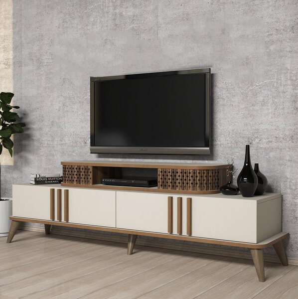TV stolek/skříňka Lamele 2 (krémová). Akce -25%