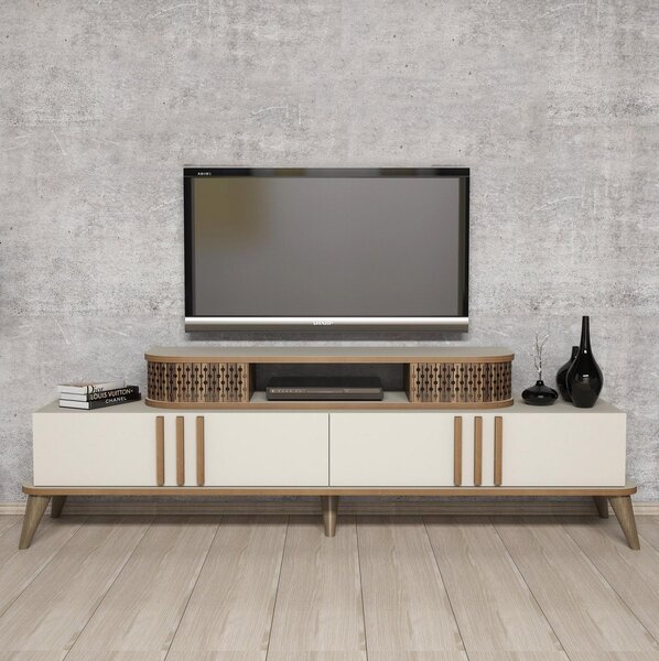 TV stolek/skříňka Lamele 2 (krémová). Akce -25%