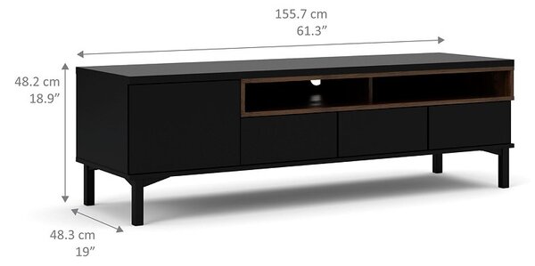 TV stolek Roomers 92179 černá/ořech - Tvilum