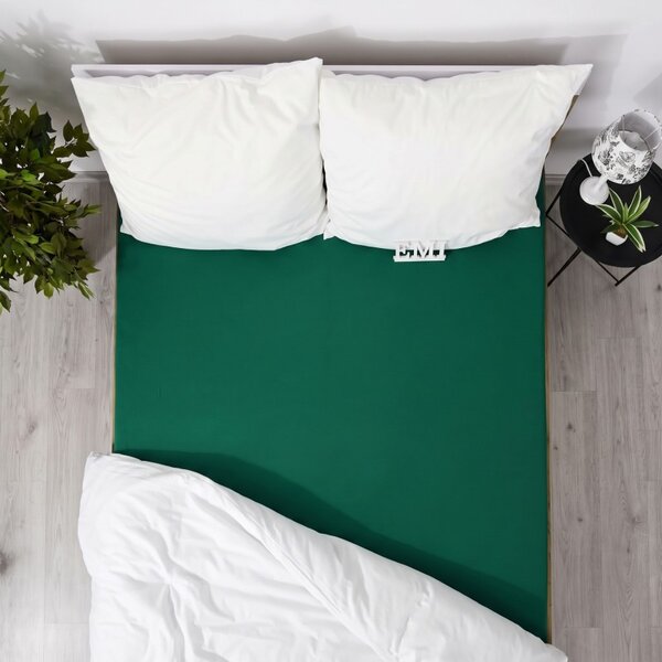Prostěradlo ložní tmavě zelená jersey EMI, Dětská plachta 60x120