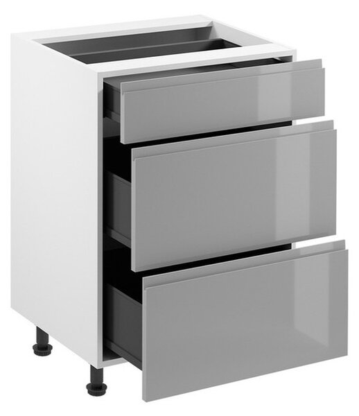 Kuchyňská skříňka ASPEN II D60S3 - bílá/šedá