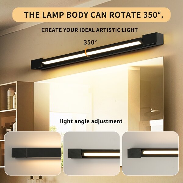 Brilagi-LED Koupelnové osvětlení zrcadla AQUA LINE LED/18W/230V 60 cm IP44 černá
