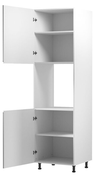 Vysoká kuchyňská skříňka ASPEN II D60P-P/L - bílá/šedá Otevírání vlevo