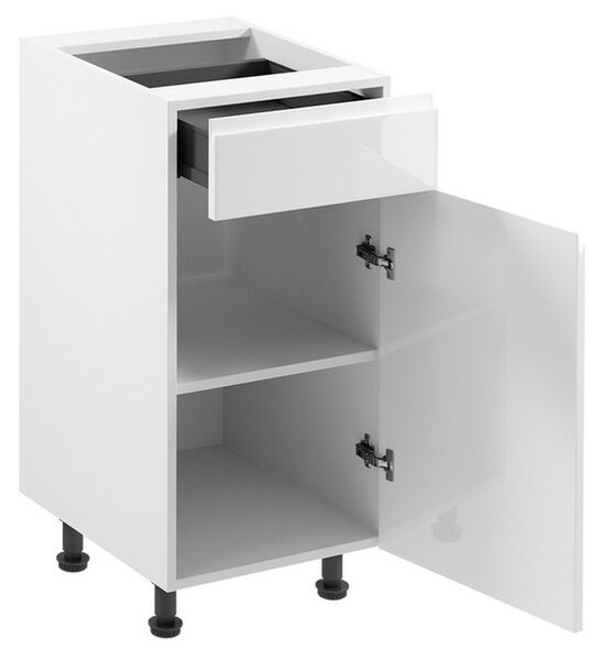 Kuchyňská skříňka ASPEN D40S1-P/L bílá/bílá Otevírání vpravo
