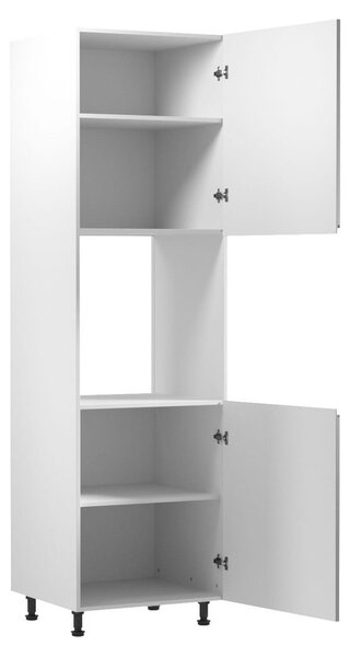 Vysoká kuchyňská skříňka ASPEN II D60P-P/L - bílá/šedá Otevírání vlevo