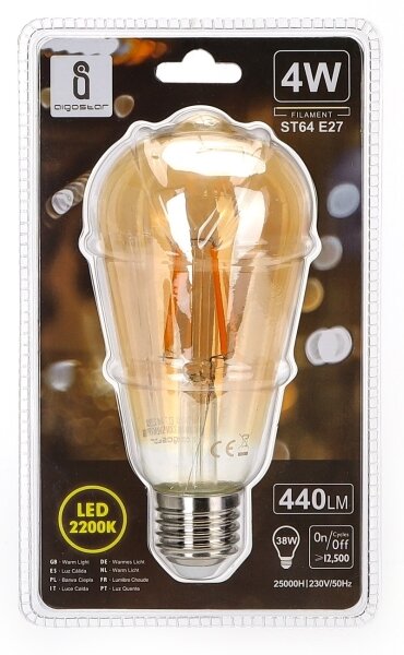 LED Žárovka ST64 E27/4W/230V 2200K - Aigostar