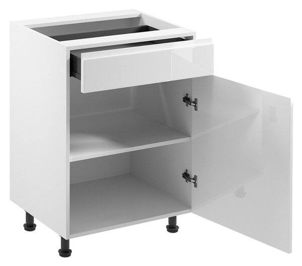 Kuchyňská skříňka ASPEN D60S1-P/L- bílá/bílá Otevírání vlevo