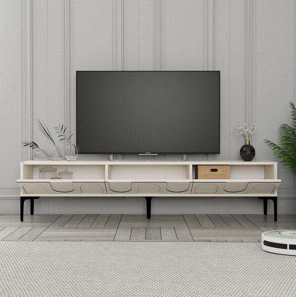 TV stolek/skříňka Bipemu 3 (krémová + černá)