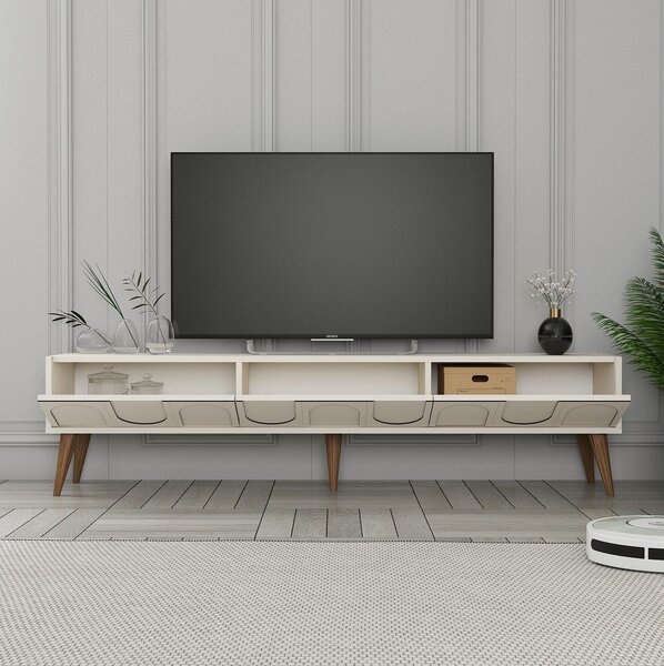 TV stolek/skříňka Bipemu 3 (krémová + ořech)
