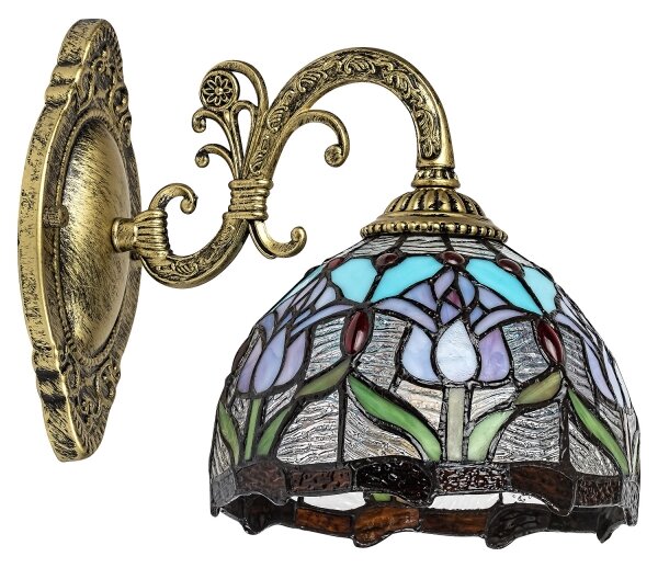 Brilagi - Tiffany vitrážová nástěnná lampa LORAS 1xE27/40W/230V