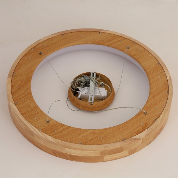 Brilagi -LED Lustr na lanku FALCON WOOD LED/40W/230V 3000/4000/6000K 60 cm dřevo