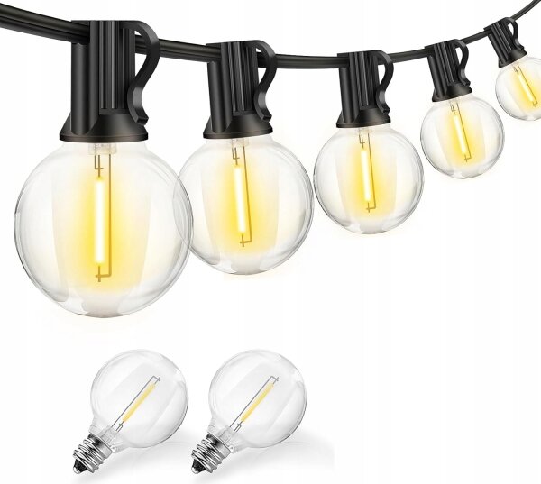 LED Venkovní dekorační řetěz 20xE12/1W/230V 20 m IP65 černá