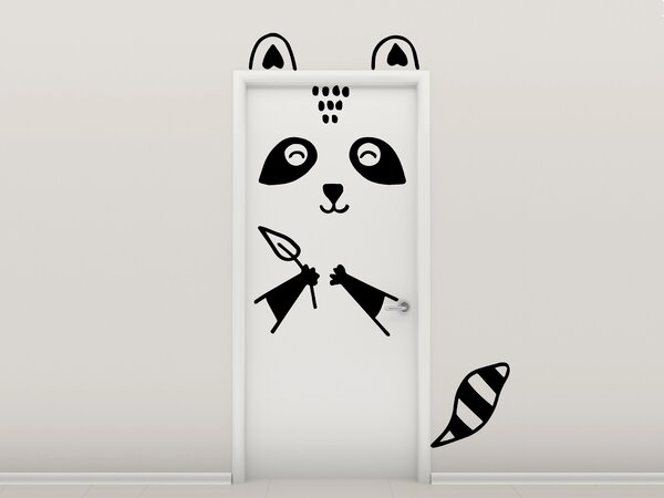 Panda - samolepky na dveře