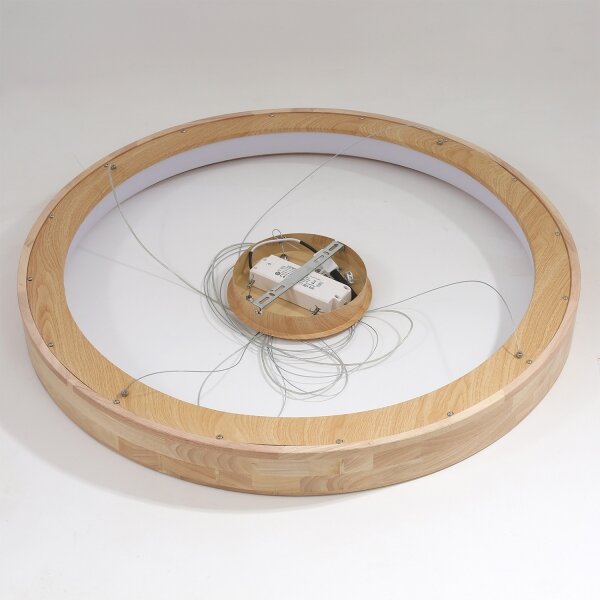 Brilagi -LED Lustr na lanku FALCON WOOD LED/60W/230V 3000/4000/6000K 80 cm dřevo