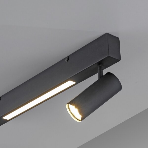 Schöner Wohnen 11793-18 - LED Bodové svítidlo DANTE 2xGU10/10W+LED/7,2W černá