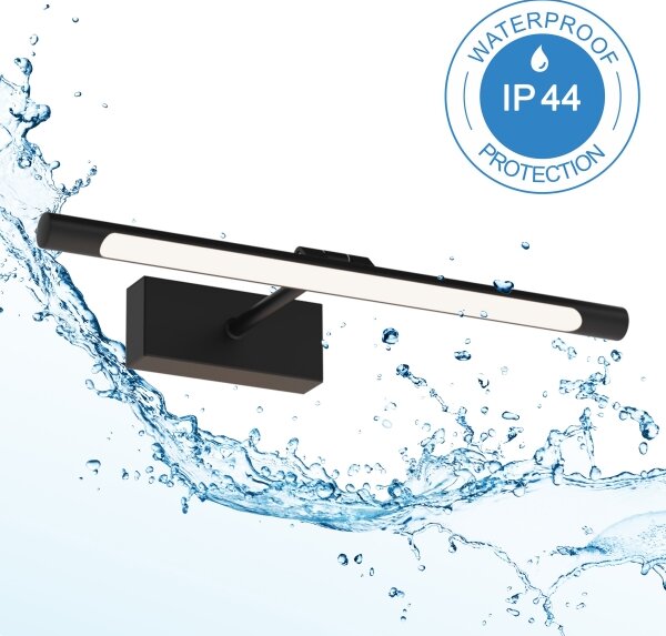 LED Koupelnové osvětlení zrcadla MIRROR LED/6W/230V 4000K IP44 40 cm černá