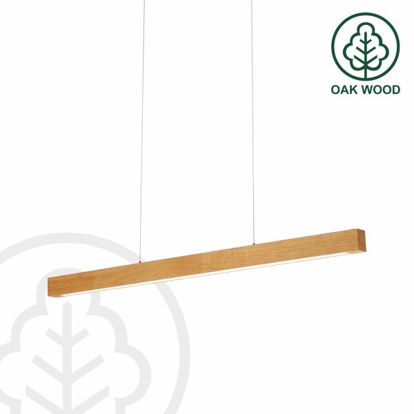 LED Lustr na lanku VERDE LED/18W/230V 3000K 76 cm dub