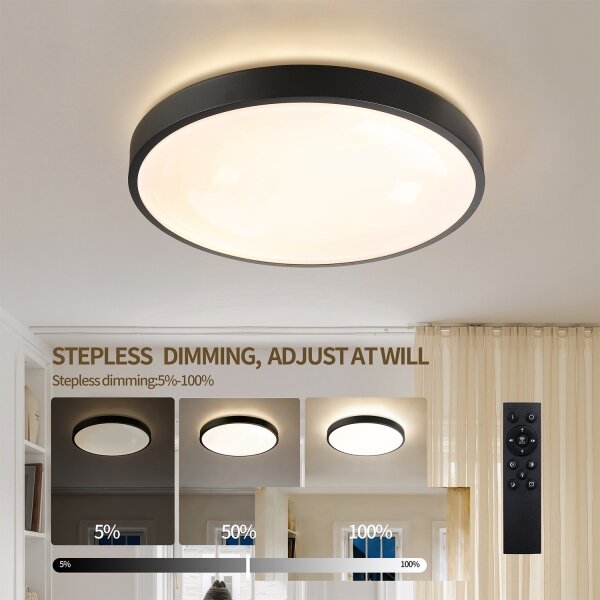Brilagi - LED Stmívat. svítidlo GLASS POOL DOUBLE LED/48W/230V 40 cm černá + DO