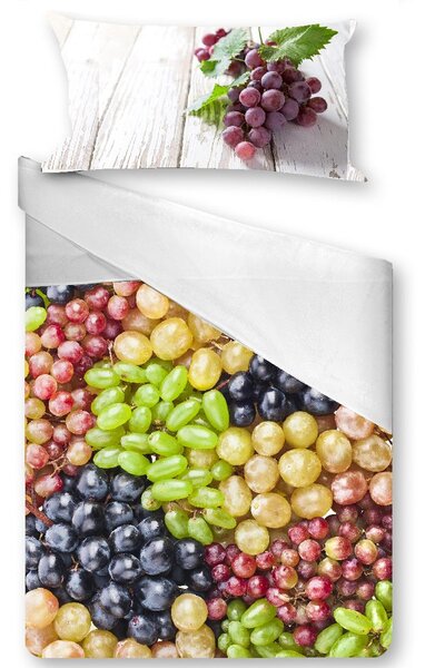 Gipetex Natural Dream 3D italské povlečení 100% bavlna Grapes - 140x200 / 70x90 cm