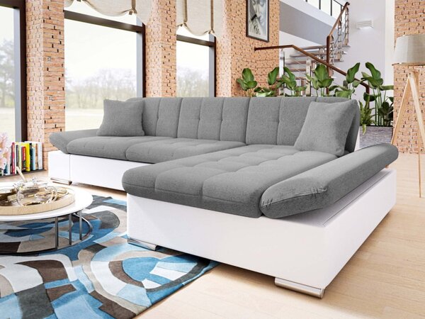 Rohová sedací souprava Magnir, Potah: ekokůže Soft 017 (bílá) + Soul 17, Strana: pravá 5903211400087