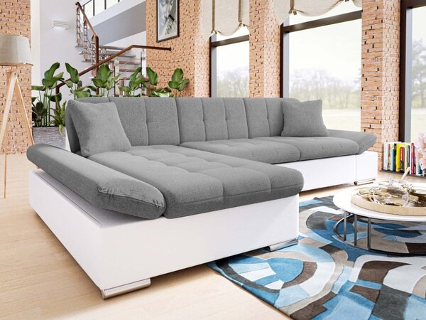 Rohová sedací souprava Magnir, Potah: ekokůže Soft 017 (bílá) + Soul 17, Strana: levá 5903211400094