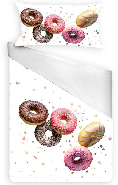 Gipetex Natural Dream 3D Italské povlečení 100% bavlna Donuts - 140x200 / 70x90 cm
