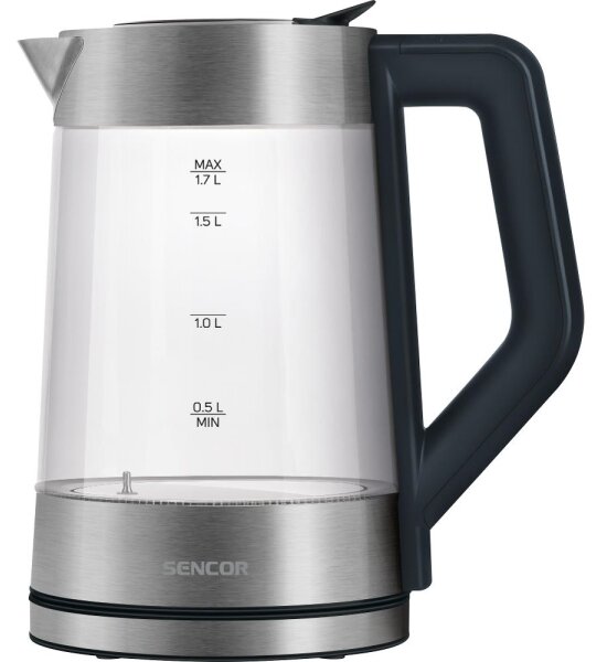 Sencor - Rychlovarná konvice s termoregulací 1,7 l 2200W/230V matný chrom/černá