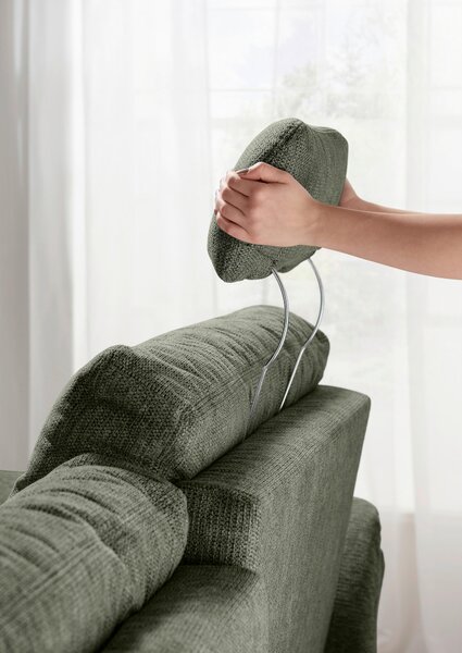 ROHOVÁ SEDAČKA, textil, tmavě zelená Livetastic - Sedací soupravy, Online Only