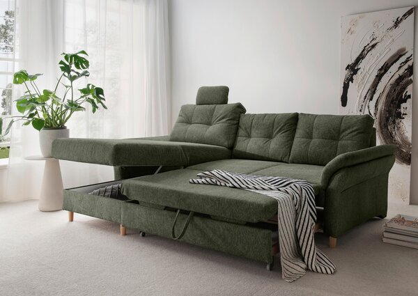 ROHOVÁ SEDAČKA, textil, tmavě zelená Livetastic - Sedací soupravy, Online Only