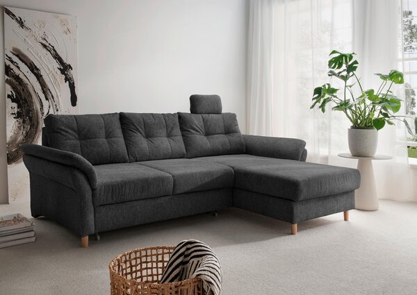 ROHOVÁ SEDAČKA, textil, antracitová Livetastic - Sedací soupravy, Online Only