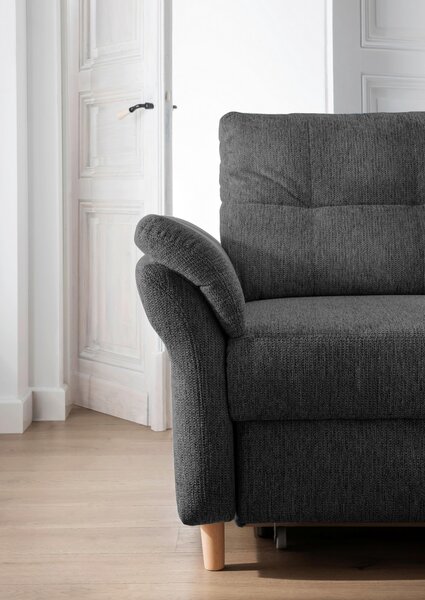 ROHOVÁ SEDAČKA, textil, antracitová Livetastic - Sedací soupravy, Online Only