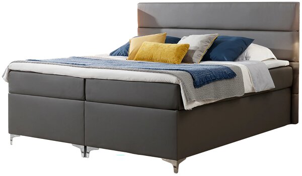 Boxspringová postel ESTORIA 140x200 - tmavě šedá