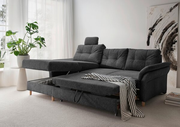 ROHOVÁ SEDAČKA, textil, antracitová Livetastic - Sedací soupravy, Online Only
