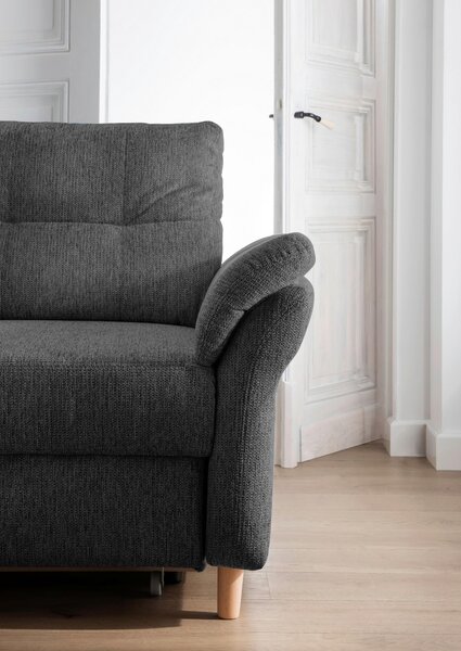 ROHOVÁ SEDAČKA, textil, antracitová Livetastic - Sedací soupravy, Online Only