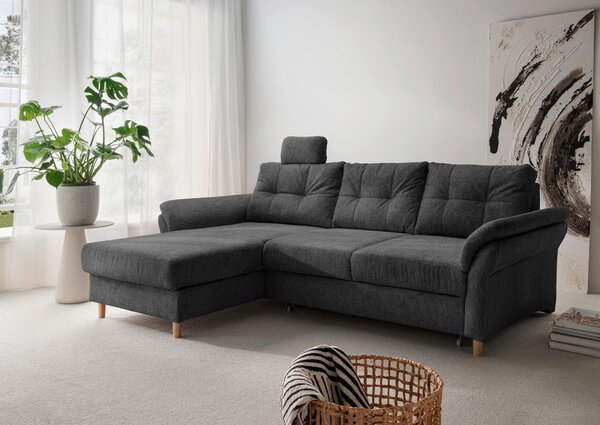 ROHOVÁ SEDAČKA, textil, antracitová Livetastic - Sedací soupravy, Online Only