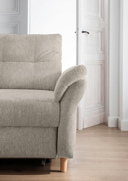 ROHOVÁ SEDAČKA, textil, béžová Livetastic - Sedací soupravy, Online Only