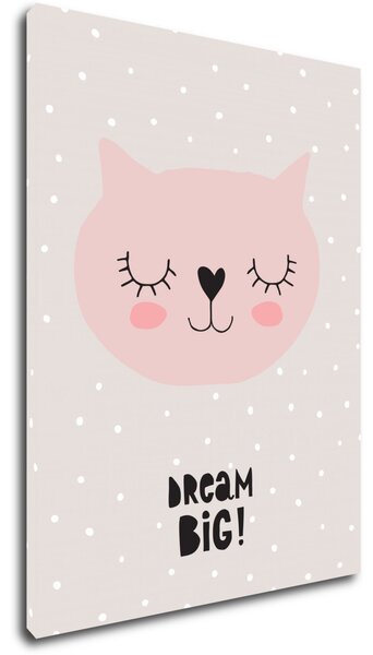 Impresi Obraz Kočička Dream Big - 30 x 40 cm