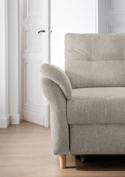 ROHOVÁ SEDAČKA, textil, béžová Livetastic - Sedací soupravy, Online Only