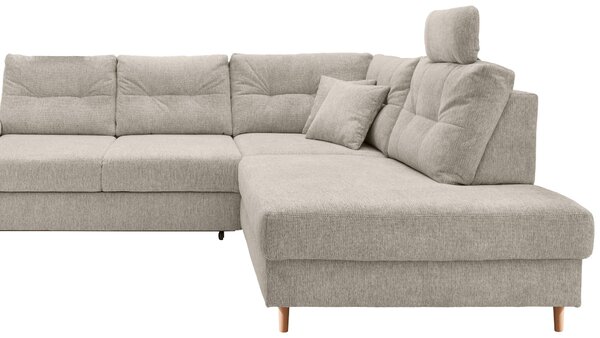 ROHOVÁ SEDAČKA, textil, béžová Livetastic - Sedací soupravy, Online Only