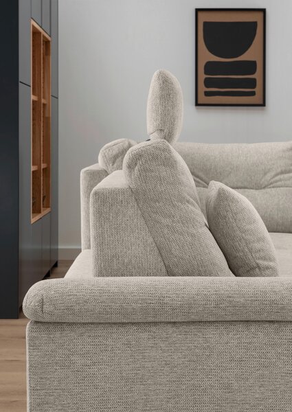 ROHOVÁ SEDAČKA, textil, béžová Livetastic - Sedací soupravy, Online Only