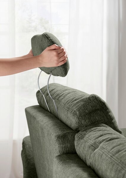 ROHOVÁ SEDAČKA, textil, tmavě zelená Livetastic - Sedací soupravy, Online Only