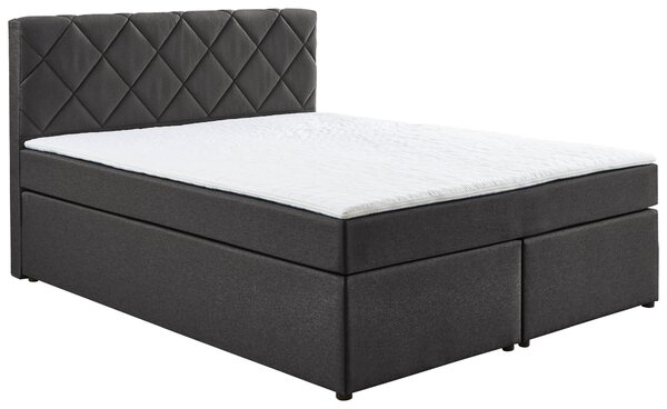 POSTEL BOXSPRING, 140/200 cm, antracitová Boxxx - Jednolůžkové postele, Online Only
