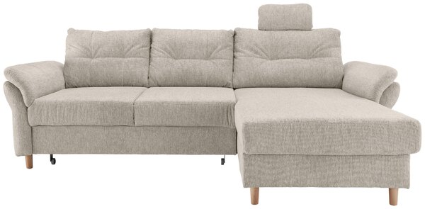 ROHOVÁ SEDAČKA, textil, béžová Livetastic - Sedací soupravy, Online Only