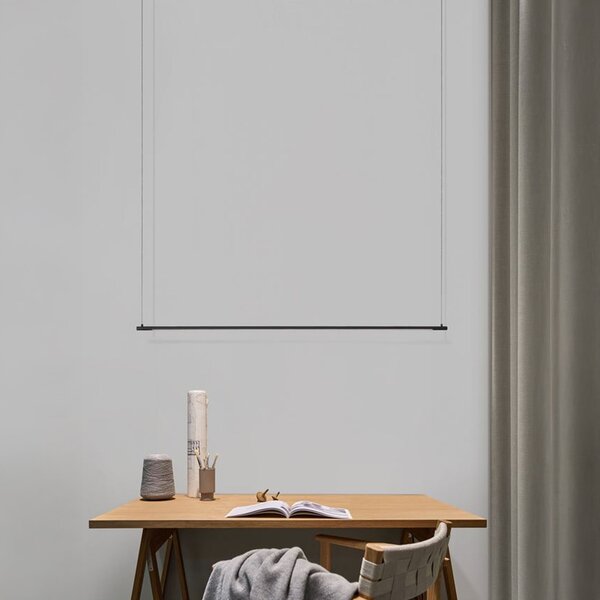 Nova Luce Elettra LED závěsné liniové svítidlo Černá