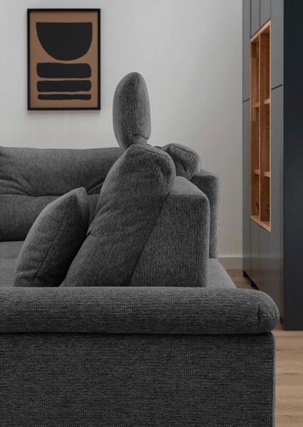 ROHOVÁ SEDAČKA, textil, antracitová Livetastic - Sedací soupravy, Online Only
