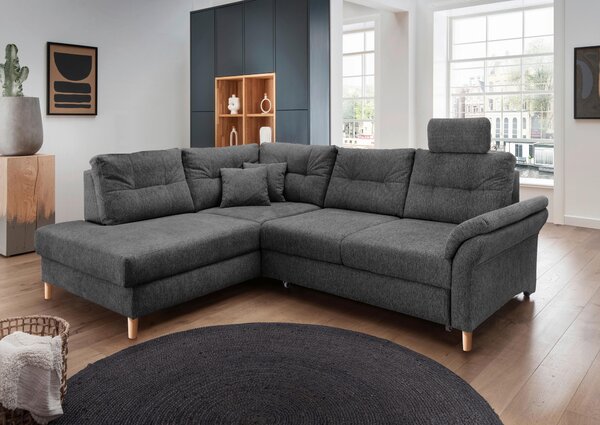ROHOVÁ SEDAČKA, textil, antracitová Livetastic - Sedací soupravy, Online Only