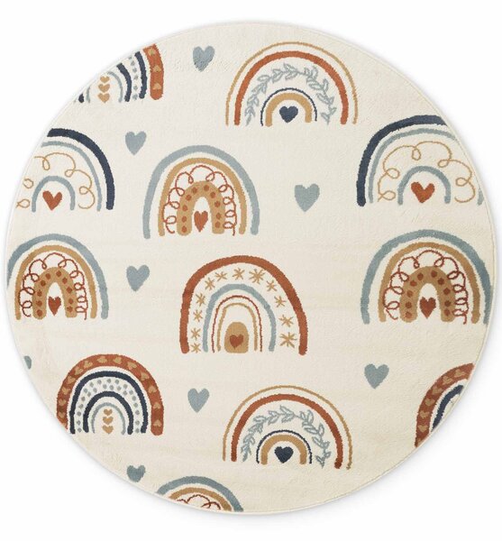 Hanse Home, Dětský koberec Adventures 106415 Cream Multicolor kruh, 160x160 (průměr) kruh, vícebarevná, dětský pokoj